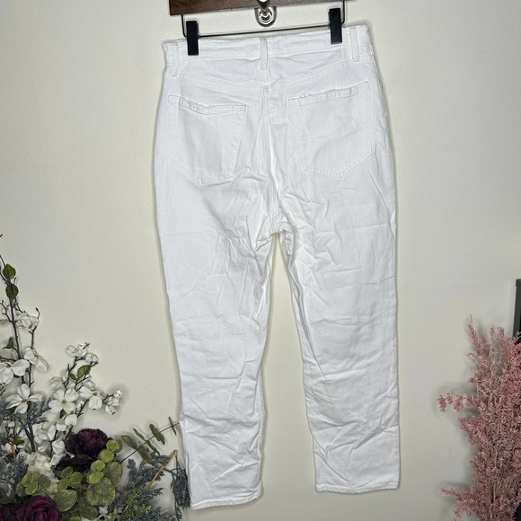 ABERCROMBIE & FITCH Ankle Straight Ultra High Rise Curve Love Jeans White {J52} - Picture 4 of 6